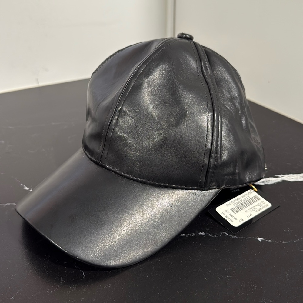 Bebe baseball cap leatherette black never worn